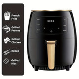 1pc 4.5 L Air Fryer 6-in-1 Smart Air Fryer Oven, 6 One - Touch Programs, Air Fry, Roast, Bake, Reheat, Dehydrate