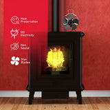 1pc Mini 5 Blades Fireplace Fan, Wood Stove Fan, Non Electric Fan For Wood, Thermoelectric Fan Thanksgiving Halloween Christmas Gift Fall Winter Essential Party Favors Fireplace Accessories Wood Stove Accessories