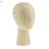 Fiberglass Wood Grain Mannequin Manikin Dummy Head Model Hair Wigs Cap Hat Display Holder Stand For Hat Wig Display Holder