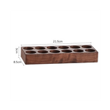 12PCS Storage Tubes Coffee Bean Cellar Wooden Display Stand and Funnel Espresso Accessories
