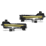 1 Pair Turn Signal Fog Light Dual Color Daytime Running Light Replacement for Tesla Model 3 2017 2018 2019 2020 2021 2022