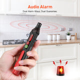 HT60 Combustible Gases Leak Detector with Audible & Visual Alarm Portable Natural Methane Propane Tester Gas Analyzer Pen