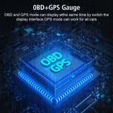 Car OBD2 Head Up Display OBD 2 HUD BeiDou GPS Altitude Clock Speed Oil Temp Meter Speedometer HD Screen Alarm Auto Accessories