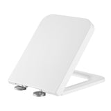 1pc Toilet Seat Cover, Bathroom Soft Close Elongated Shape Toilet Bowl Lid, Square Toilet Seat Ring