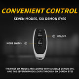 DIY LED Headlight Dynamic Devil Car Headlights with Remote Control Demon Eye Front Lamp for Auto Motorcycle Vehicle SUV