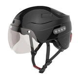 Bike Helmet Built-in Camera,Quick Release Visor By Magnetic Point,Smart Taillight with Turn Signal,Bluetooth Calg&Play