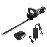 Cordless 21V Battery Bush Electric Hedge Trimmer Pruning 21 Inch Dual-Action Blade for Shrub Branch