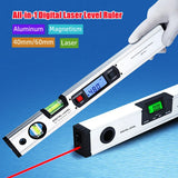 NEW 40cm/60cm/80cm Electronic Digital Display Aluminum Alloy Angle Incometer Laser Infrared Magnetic Level Ruler