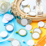 Stickers Set Round Bezel Pendant Tray Aluminum Sheet, Sublimation Blank Discs (100Pcs)