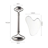 Board Facial Stainless Steel Roller Massager Double-headed Metal Beauty Scraping Set Home Portable And Comfortable