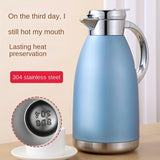 1PC 2.3L 304 Stainless Steel Thermal Pot Thermal Carafes Water Kettle European Style Home Insulation Kettle Vacuum Kettle