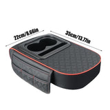 Organizer Cup Holder Armrest Cover Car Multi-functional Center Console Cushion With Storage Bag For