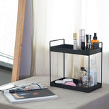 1Pcs 2 Tier Standing Shees Kitchen Base Cabinet Shelf Shower Bathroom Countertop Organizer Vanity Tray