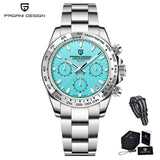 PAGANI DESIGN New Men's Sports Quartz Watches Ceramic Bezel Stainless Steel Waterproof Clock Luxury Sapphire Glass Chronograph