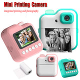 Q6 Kids Camera Instant Thermal 2.4 Inch Screen Photo Printer 48MP 32GB Card with RGB Light Video Recording Printing