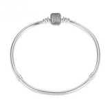 S925 sterling silver square diamond bracelet