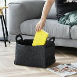 Folded Felt Storage Basket Tea Table Sundries Storage Basket Cloth Felt Storage Box Bedroom Socks Organise Holder