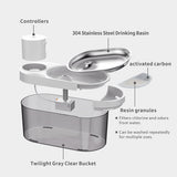 4L Charging Sensor Automatic Stainless Steel Bowl Pet Water Dispenser Cat Drinking Fountain Ultra-quiet Pump For Dog Drink