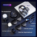Resuxi 5 in 1 7D ating Electric Head for Men Portable Beard Hair Trimmer Clipper Skull Shaver Shaving hine
