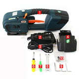 Portable Electric Strapping Machine with 2 Batteries JDC 13mm to 16mm Automatic Packaging Tool for PET PP Belt Plastic Strapping