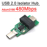 Adum3166 TYPE-C USB Isolator 480Mbps USB2.0 High-speed isolation protection Audio Amplifier DAC Decoder Elimination ground noise