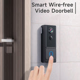 Wireless Video Doorbell Camera with Chime Ringer - Smart AI Human Detection, 2.4G WiFi, 2-Way Audio, 1080P HD, Night Vision