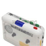 Portable Cassette Walkman Tape Player Captures MP3 Audio Music Via PC USB Power Supply Output To Headphone Speaker