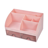 Desktop Storage Box Exquisite Craft Space-saving Smooth Surface Makeup Organizer Student Drawer