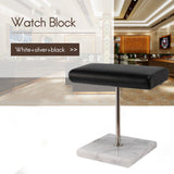 White Marble Base Watch Sier Metalrod Belt Props Bracelet Display Jewelry Lengthen Placement Stand