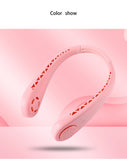 Summer Coog Leafless Hanging Neck Fan Bladeless Ventilator USB Rechargeable Neckband Fans Air Cooler