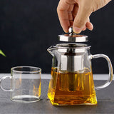 1pc Glass Tea Set Tea Set Transparent High-end Teapot 350ml-750ml