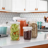 16 Pack Wide Mouth Jar Lids,Plastic Storage Caps for Canning Jars,Leak-Proond Anti-Scratch Resistant Surface