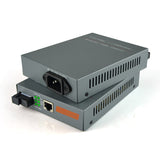 1pair HTB-4100AB 10/100/1000M 20KM Simplex mode Fiber Optic RJ45 Enternet Media Converter Netk fiber optic transceiver