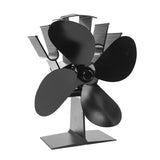 4 Blade Heat Powered Stove Fan Mini Fireplace Fan Log Wood Burner Eco-Fan Quiet Fireplace Fan Heater Efficient Heat Distribution