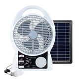 Household 8 inch solar speed large wind outdoor portable camping fan USB mobile phone fishing light charging