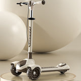 Foldable Kick Scooter with Adjustable Height - 3 Wheel Lean To Steer, Kids Push Scooter with Brake for 5 - 18 Years Old