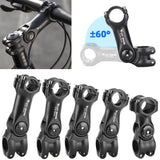 Adjustable Bicycle Variable 60 Degree Angle Aluminum Alloy Handlebar Riser Road Bike Front Fork Stem Adapter