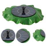 Lotus Leaf Solar 1.4W Bird Bath Fountain with 6 Nozzles ating Water Pump for Garden Decor