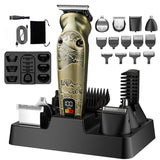 2024 New Resuxi 706 IPX6 Waterproof Trimmer Set Men Rechargeable Cordless 6 in 1 Beard Grooming Hair Clipper