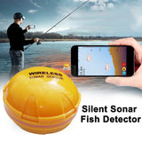 Wireless Sonar USB Rechargeable Bluetooth-Compatible Boat Depth Fishing Fish Finder 2.4GHZ 90-Degree Radiation Angle
