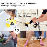 25 Piece Power Scrubber Cleaning Brush Extended Long Attachment Set All Purpose Drill Scrub Brushes Kit