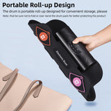 Electronic Hand Roll Drum Set 9 Pads Built-in Stereo Speaker with Drumsticks Foot Pedal Holiday Birthday Gift