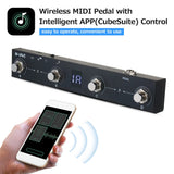 M-VAVE Chocolate BT Rechargeable 4 Buttons MIDI Controller Pedal APP Control with Wireless Transmission System