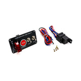 Carbon Fiber Racing Car 12V Ignition Panel Rally Engine Start Red LED Toggle Switch with Cover and Indicator Light