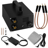 High Spots Welding hine 1.8 inch Dual Pulse Supercapacitor Spot Welder 250 Power Gears Adjustable 0.3mm Nickel Sheet