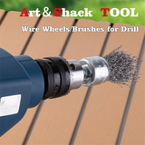 Set, Abrasive Wheel 1/4 Inch Hex Shank, Cup for Drill, Drill Wire Brush