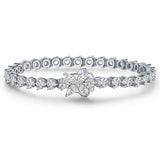 Sterling Silver 925 High Carbon Full Diamond Bracelet Simulation
