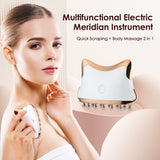Protable Electric Instrument Neck Back Body Massager Lymphatic Detoxification Meridian Massage Brush Scraping Home