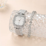Small Square Watch Diamond Women's Bracelet Luxury Fashion Gift Box