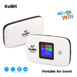 2400Mah US/EU/AS version High Speed KuWFi WiFi 150Mbps LTE Dongle With Sim Card Slot 4g Pocket Router Wifi Hotspo